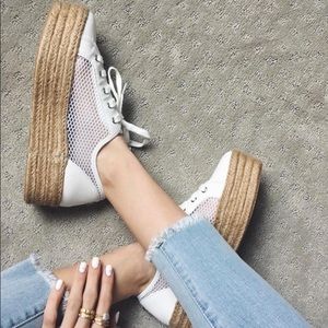Stylish White Espadrille Sneakers